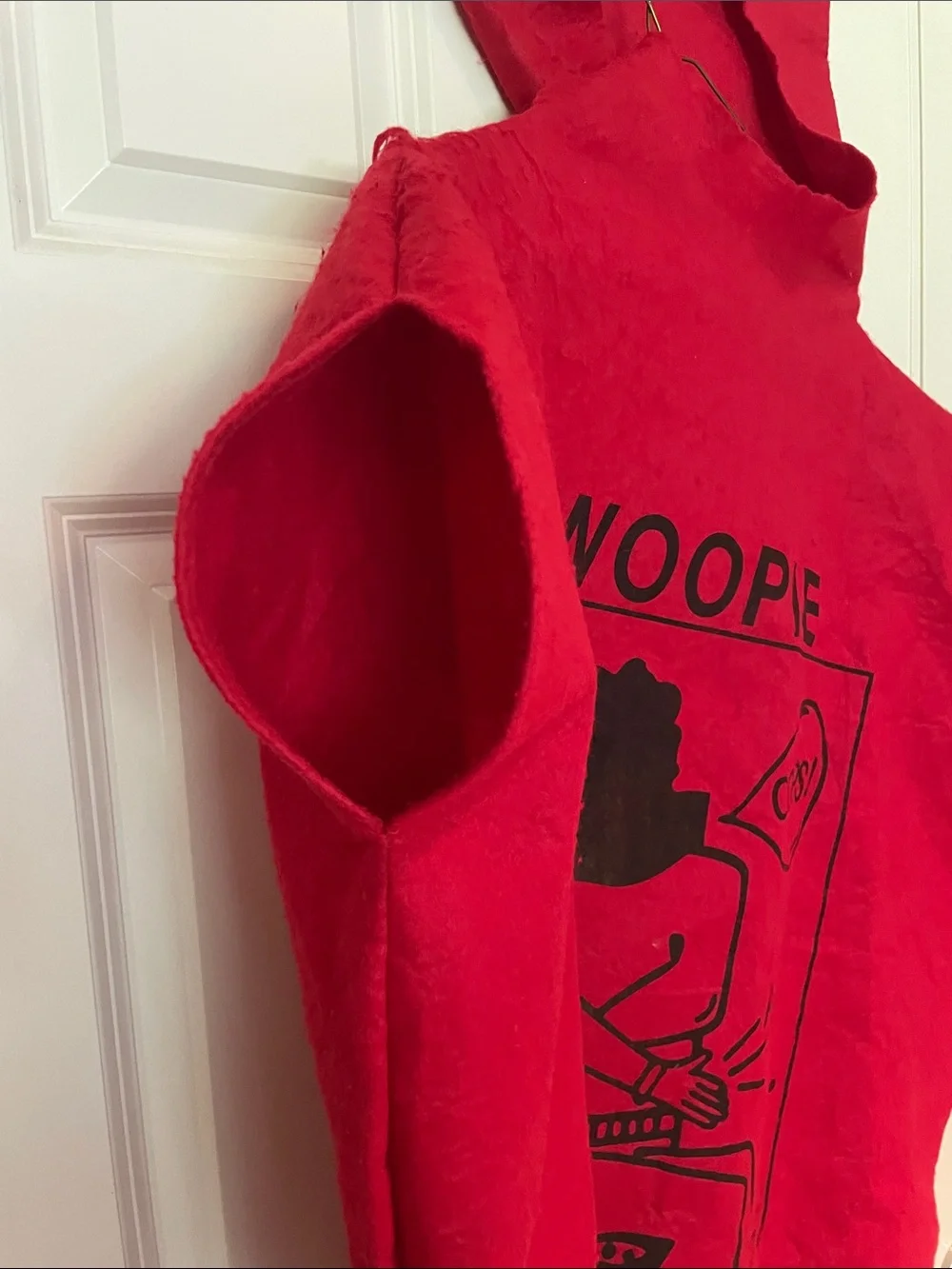 Woopie Cushion Red Hooded Halloween Costume. One size. Fits young teenager.